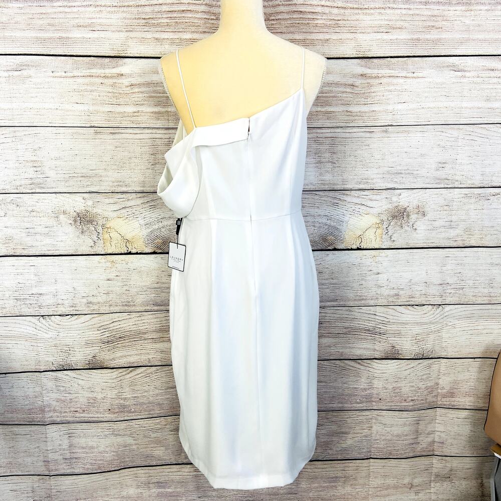 Laundry by Shelli Segal White One Shoulder  Dress 12 - Picture 3 of 12